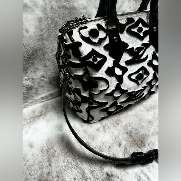 LV Speedy Bandouliere Urs Fischer Tufted Monogram Canvas 25 - Picture 12 of 15